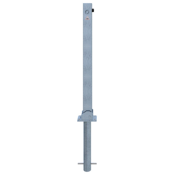 Absperrpfosten 70 x 70 mm umlegbar mit Dreikantverschluss