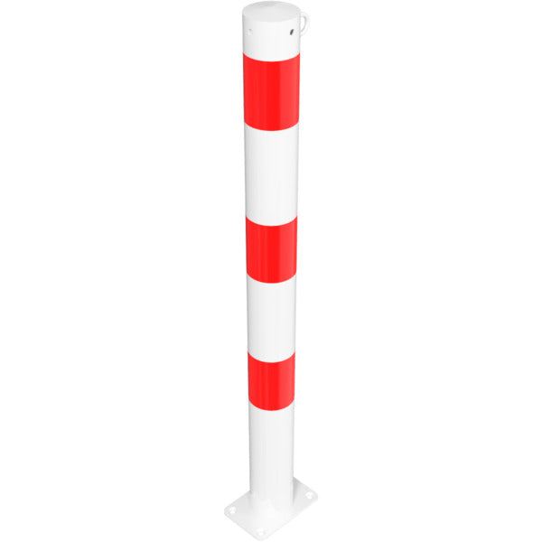 Absperrpfosten Stahlrohr Ø 76 x 2,6 mm ortsfest für Dübelbefestigung