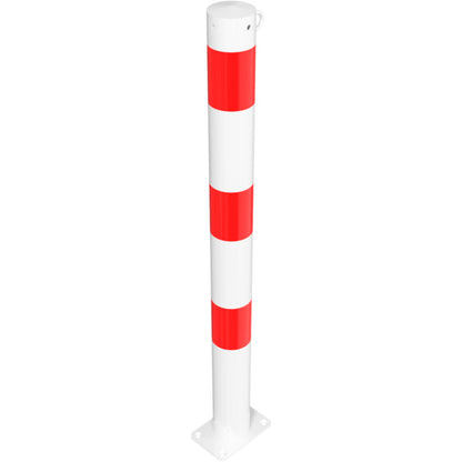 Absperrpfosten Stahlrohr Ø 76 x 2,6 mm ortsfest für Dübelbefestigung