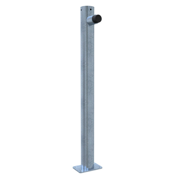 Absperrpfosten Stahlrpohr Ø 76 x 2,6 mm als Türstopper