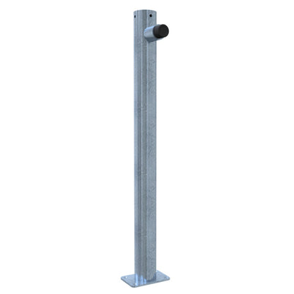 Absperrpfosten Stahlrpohr Ø 76 x 2,6 mm als Türstopper
