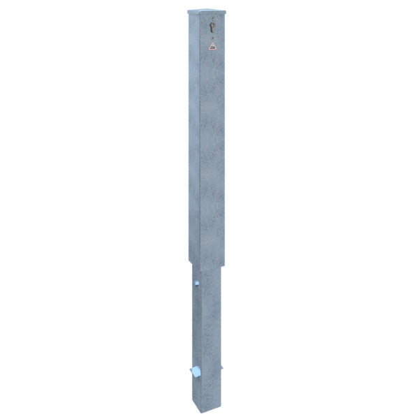 Absperrpfosten Stahlrohr 100 x 100 x 3 mm herausnehmbar mit Profilzylinderschloss