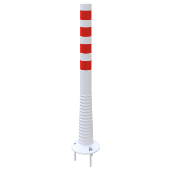 Flexipfosten weiß / rot Ø 80 mm