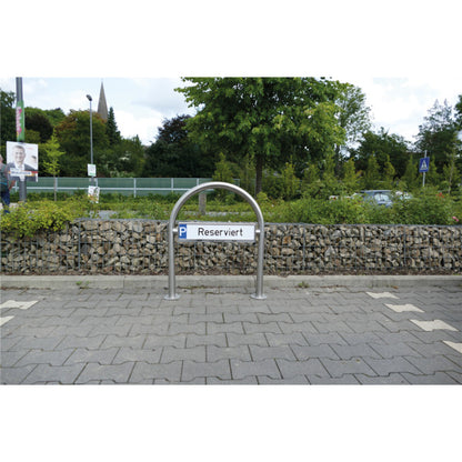 Rundbügel für Parkplatzbeschilderung