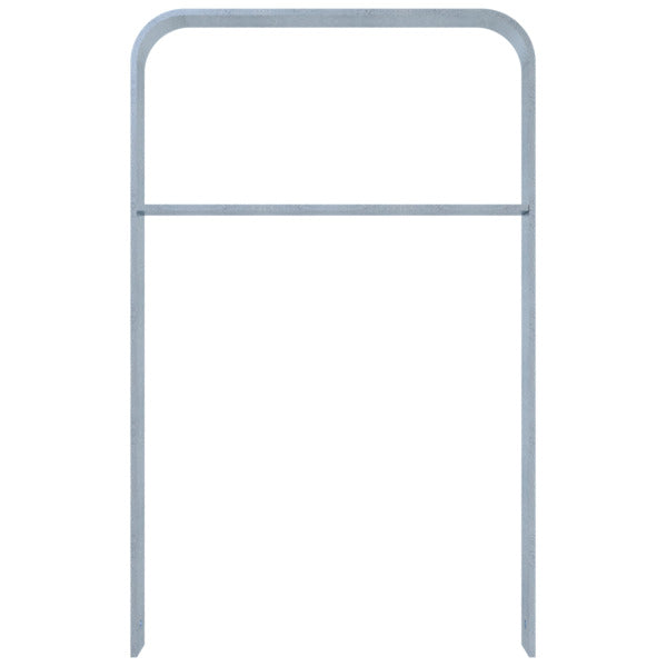 Anlehnbügel aus Flachstahl 80 x 12 mm in gebogener Ausführung