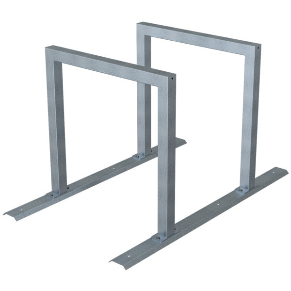 Fahrradanlehnbügel Reihenanlage Stahlrohr 60 x 60 mm