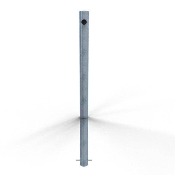 Absperrpfosten Stahlrpohr Ø 76 x 2,6 mm als Türstopper