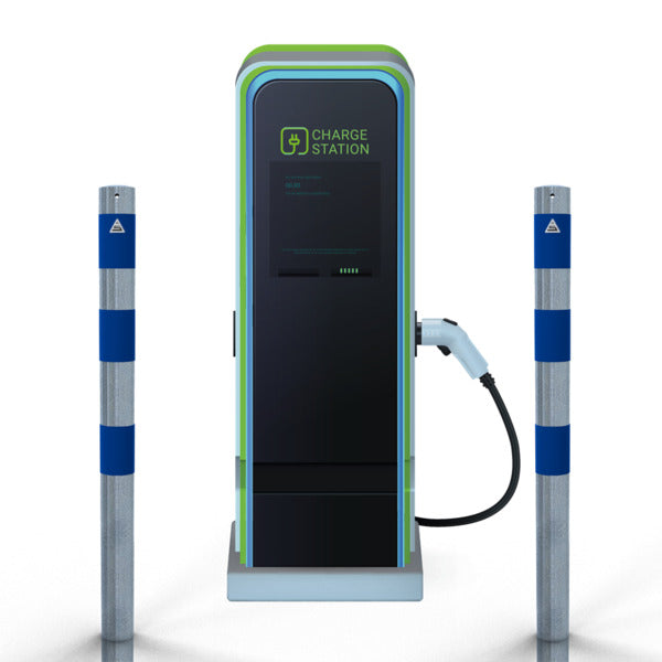 Absperrpfosten als E-Ladesäulenschutz