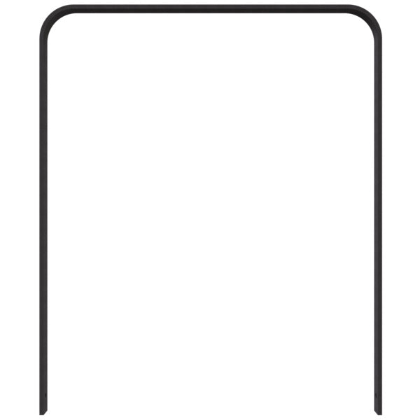 Anlehnbügel aus Flachstahl 50 x 12 mm in gebogener Ausführung