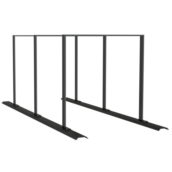 Fahrradanlehnbügel Reihenanlage Stahlrohr 50 x 12 mm