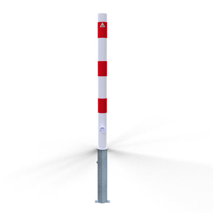 Absperrpfosten Stahlrohr Ø 60 x 2,5 mm herausnehmbar mit Dreikantverschluss