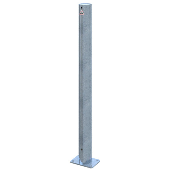 Absperrpfosten Stahlrohr Ø 76 x 2,6 mm ortsfest allseitig bis 30° neigbar