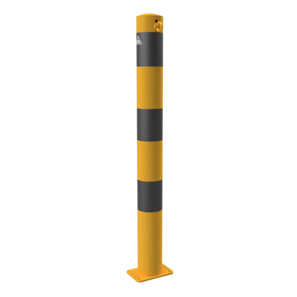 Absperrpfosten Stahlrohr Ø 89 x 2,9 mm gelb / schwarz