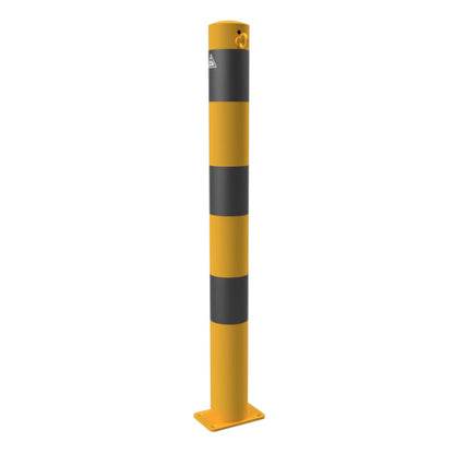 Absperrpfosten Stahlrohr Ø 89 x 2,9 mm gelb / schwarz