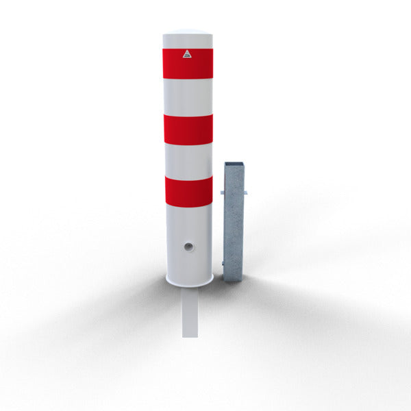 Absperrpoller Stahlrohr Ø 193 x 3,6 mm herausnehmbar mit Dreikantverschluss