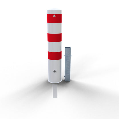 Absperrpoller Stahlrohr Ø 193 x 3,6 mm herausnehmbar mit Dreikantverschluss