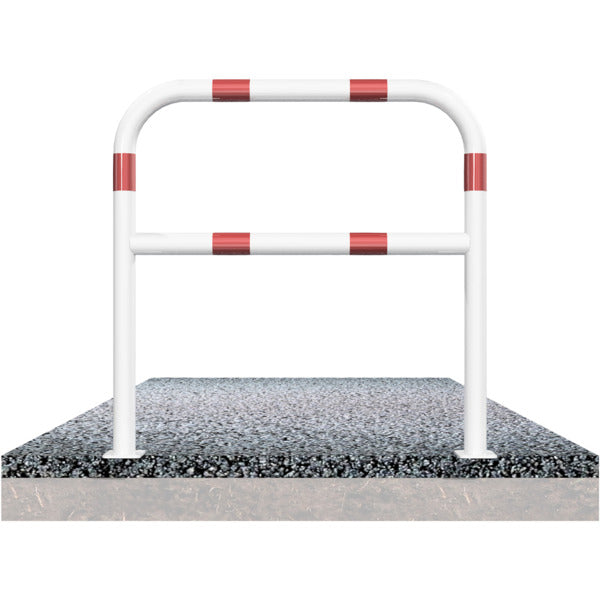 Rundbügel aus Stahlrohr Ø 60 x 2,5 mm mit Querholm für Dübelbefestigung