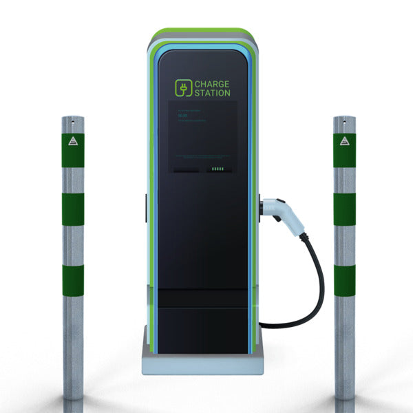 Absperrpfosten als E-Ladesäulenschutz